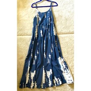 Long maxi dress in blue/white size large.  Thank you for stopping by!